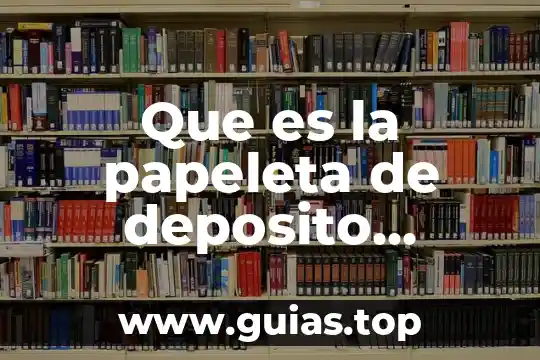 Qué es depósito bancario en contabilidad 3 Que es la papeleta de deposito concepto