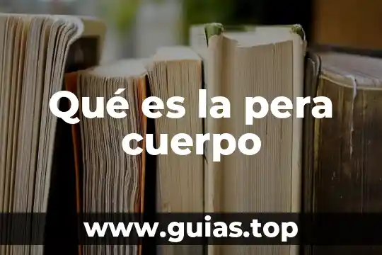 Que es un cuerpo megro 6 Qué es la pera cuerpo