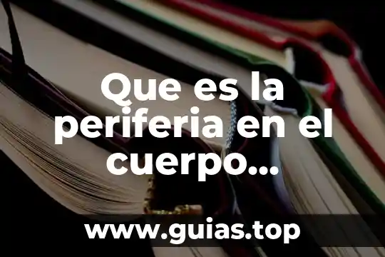 Que es el agua para el cuerpo 4 Que es la periferia en el cuerpo humano