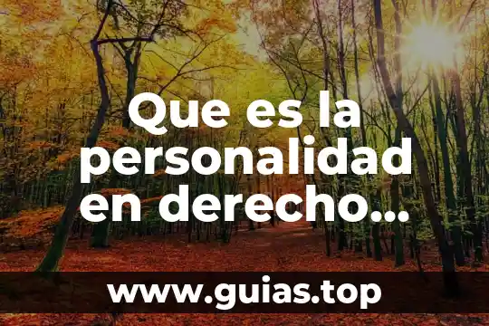 Efectos de personalidad que es 5 Que es la personalidad en derecho procesal laboral