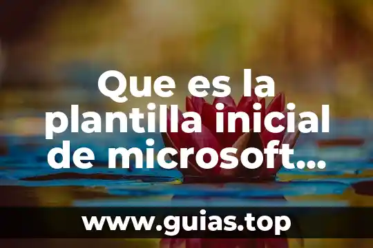 Informatica que es concepto de plantilla 8 Que es la plantilla inicial de microsoft word