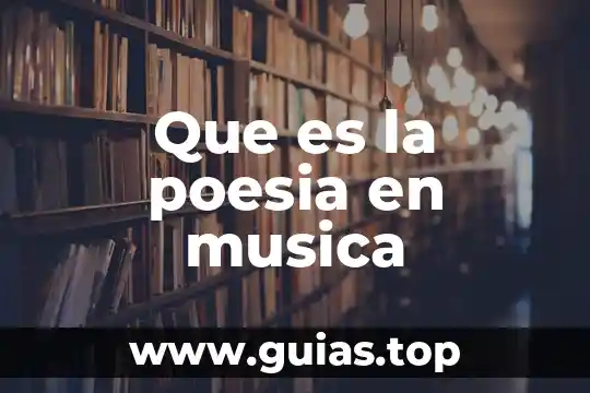 Que es la musica tipos 3 Que es la poesia en musica