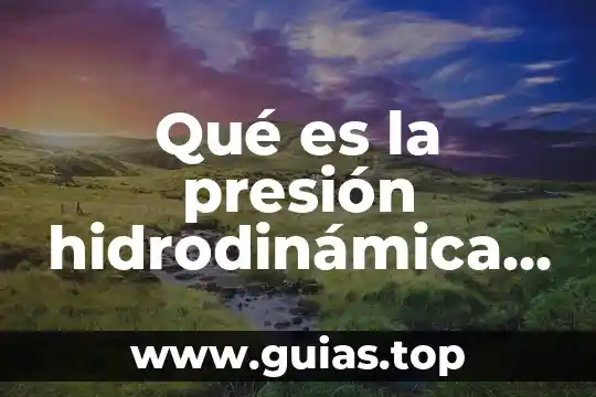 Que es la presión social en leyes 5 Qué es la presión hidrodinámica en física