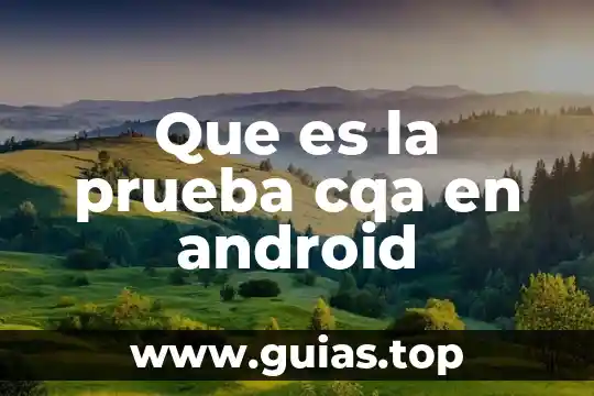 Que es una prueba de maquillaje 8 Que es la prueba cqa en android