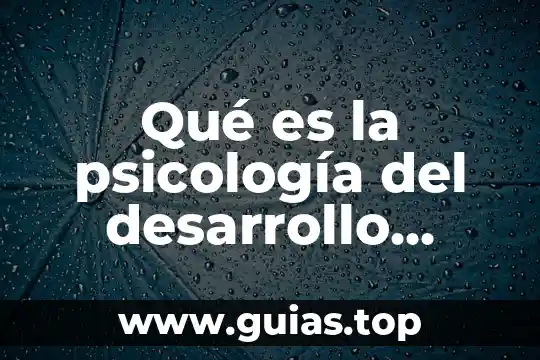 Que es ser maestra de educacion infantil 6 Qué es la psicología del desarrollo infantil