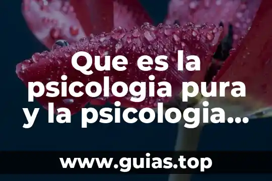 Qué es el azul psicología 4 Que es la psicologia pura y la psicologia aplicada