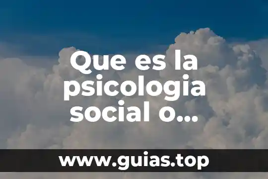 Que es la psicologia color 7 Que es la psicologia social o comunitaria