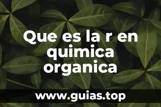 Qué es una reacción química y qué tipos hay 5 Que es la r en quimica organica