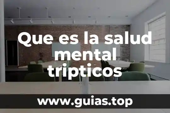 Qué es atención primaria en salud definición 6 Que es la salud mental tripticos