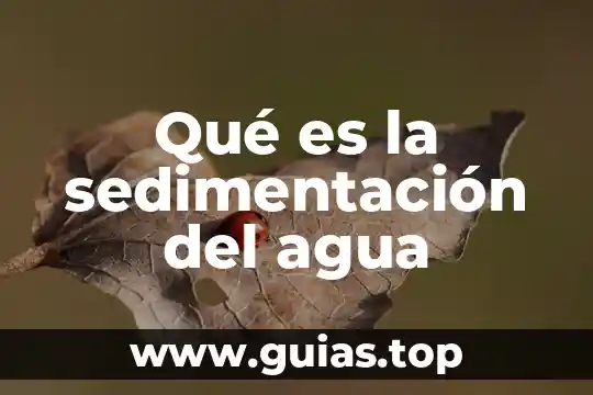 Que es al agua alcalina 3 Qué es la sedimentación del agua