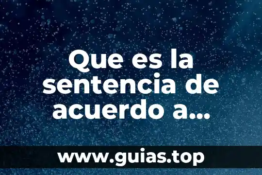 Que es una sentencia en programacion de arduino 6 Que es la sentencia de acuerdo a autores civilistas