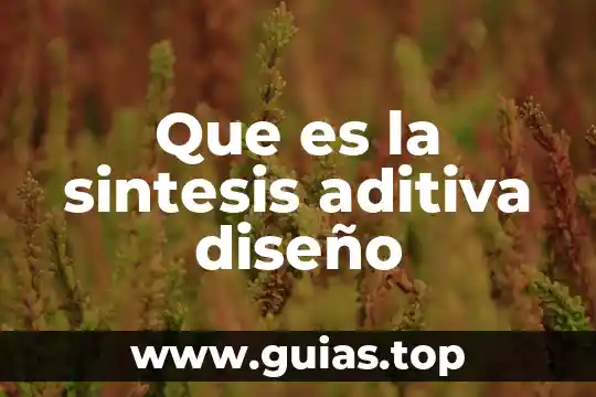 Qué es la figura diseño 6 Que es la sintesis aditiva diseño