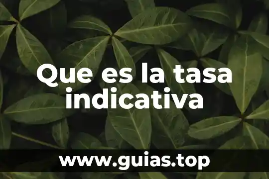 Que es la tasa de valores 8 Que es la tasa indicativa