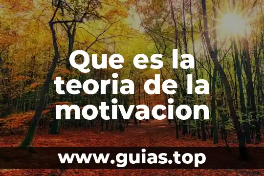 Que es teoría en física 6 Que es la teoria de la motivacion