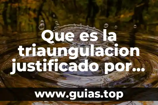 Que es un trabajo justificado 5 Que es la triaungulacion justificado por un autor