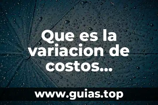 Que es variacion lineal concepto 8 Que es la variacion de costos estimados