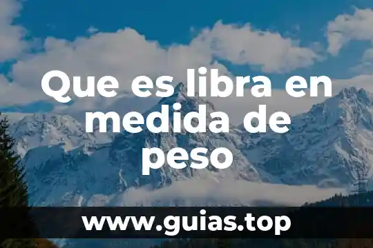 Que es desarrollo a la medida 3 Que es libra en medida de peso