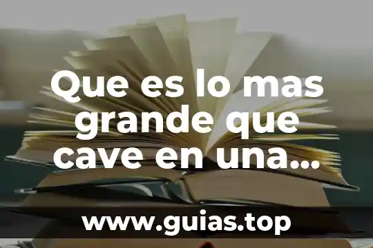 Que es lo mas grande que cave en una vagina