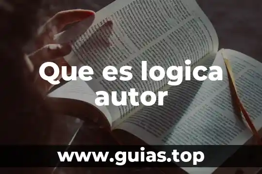 Autor de que es la psicología 8 Que es logica autor