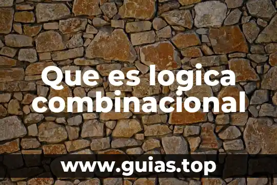 Que es un ente en la lógica 5 Que es logica combinacional