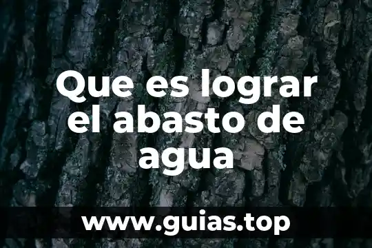 Que es bueno para quemadura con agua hervida 4 Que es lograr el abasto de agua