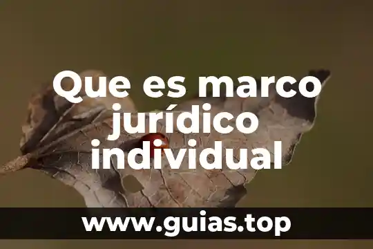 Que es el marco juridico nacional del agua 6 Que es marco jurídico individual