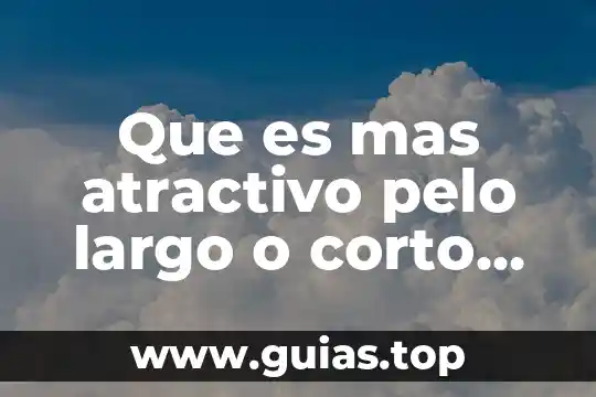 Que es atractivo turístico concepto 4 Que es mas atractivo pelo largo o corto hombres