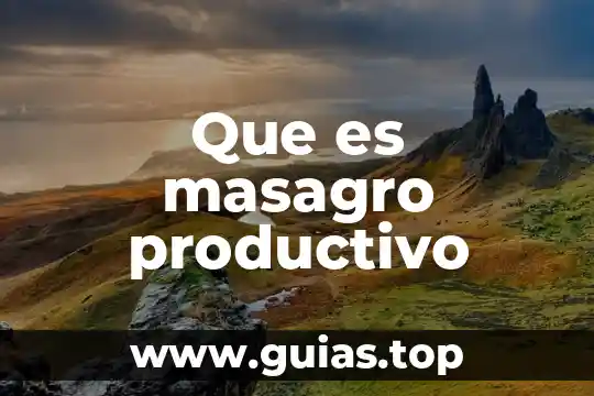 Que es un proceso productivo y su clasificacion 6 Que es masagro productivo