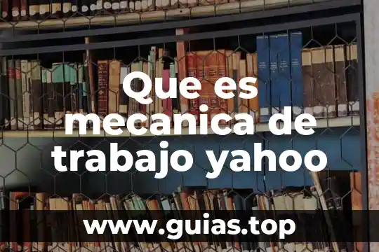 Que es un apodo yahoo 4 Que es mecanica de trabajo yahoo