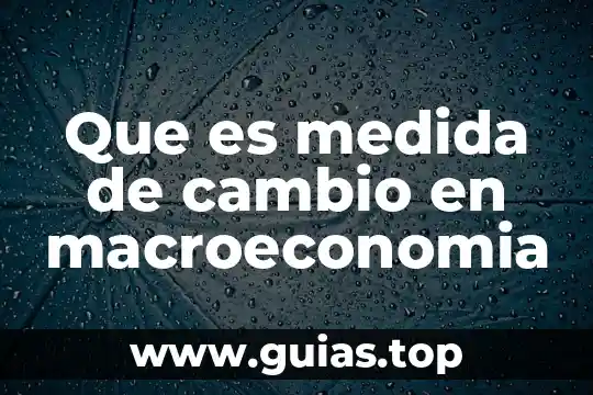 Que es desarrollo a la medida 4 Que es medida de cambio en macroeconomia