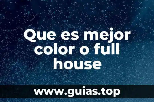 Que es procedure mysql ejemplos 6 Que es mejor color o full house
