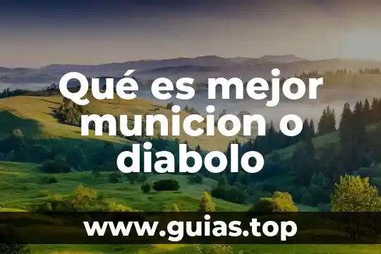 Concepto de que es lo bueno 6 Qué es mejor municion o diabolo