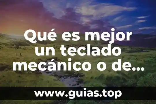 Que es una membrana tilacoidal definicion 8 Qué es mejor un teclado mecánico o de membrana