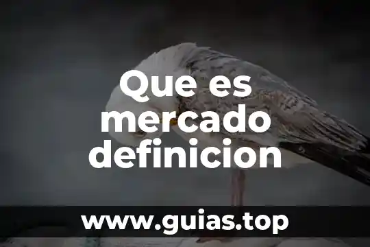 Que es el mercado de dinero macroeconomia 6 Que es mercado definicion