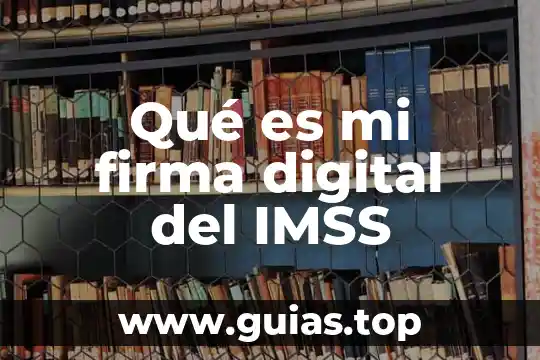 Que es una firma digital para drivers 8 Qué es mi firma digital del IMSS