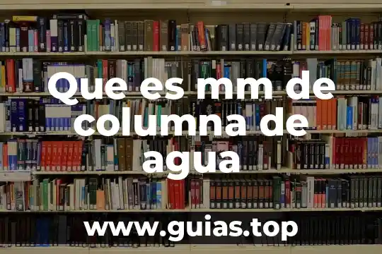 Que es mas pesado agua o hielo 6 Que es mm de columna de agua