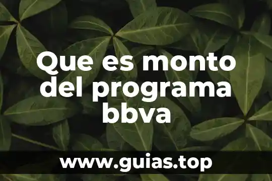 Que es el monto a interes compuesto yahoo 5 Que es monto del programa bbva