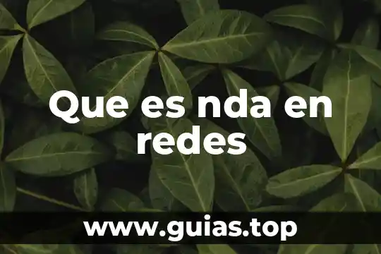 Que es nda en redes