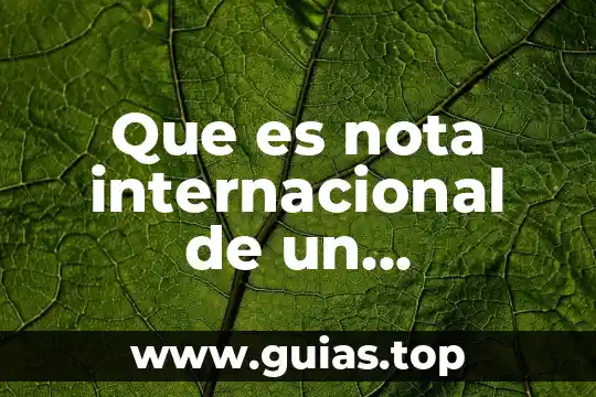Para que es una nota de investigacion 3 Que es nota internacional de un periodico