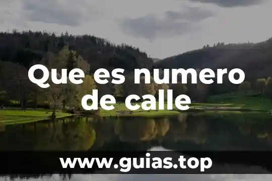 Número de sic que es 3 Que es numero de calle