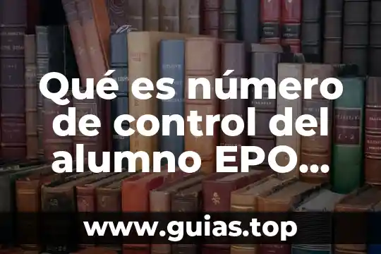 Que es net en web 8 Qué es número de control del alumno EPO 129
