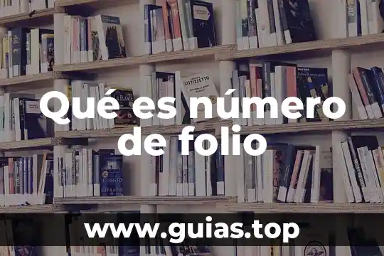 Qué es número cardinal 5 Qué es número de folio