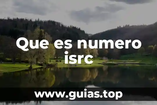 Qué es el número de apertura 4 Que es numero isrc