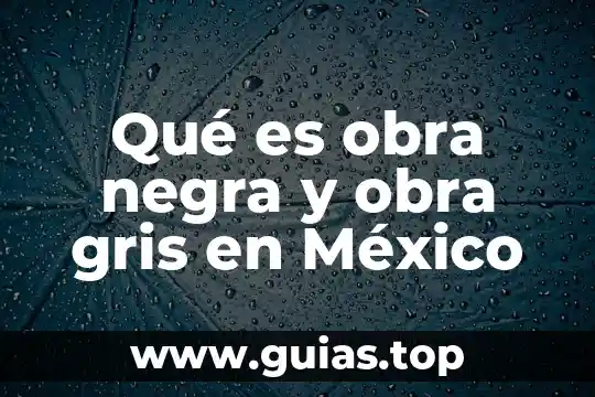 Qué es obra negra y obra gris en México
