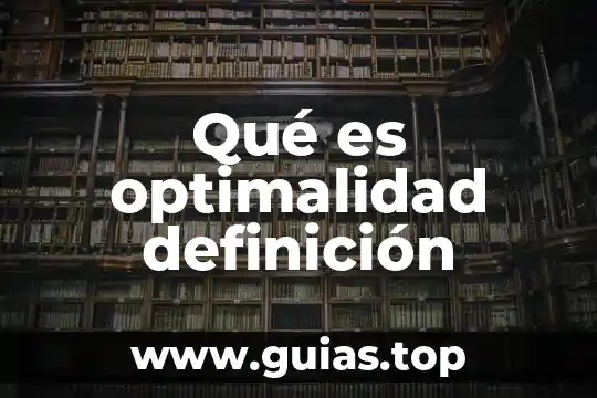 Qué es una receta tradicional definición 7 Qué es optimalidad definición