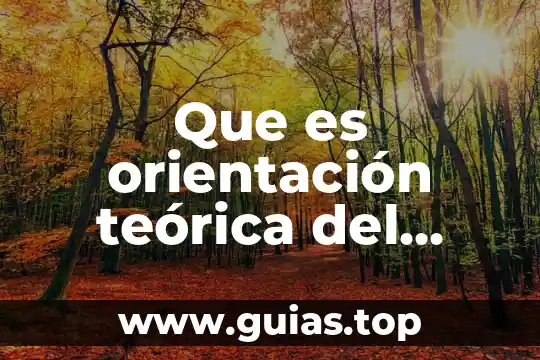 Que es ser persona orientacion educativa 8 Que es orientación teórica del estudio