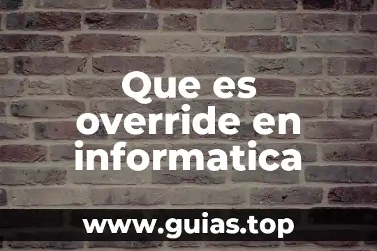 Qué es un texto oculto en informática 7 Que es override en informatica