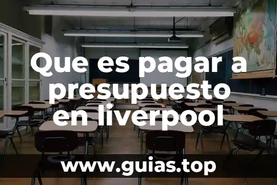 Que es el concepto de presupuesto 3 Que es pagar a presupuesto en liverpool