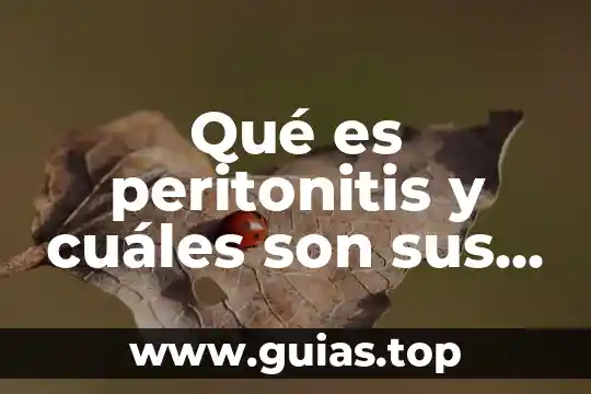 Qué es control y cuáles son los tipos de control 8 Qué es peritonitis y cuáles son sus síntomas