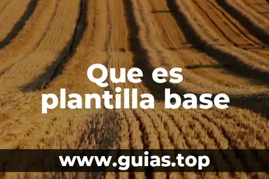 Informatica que es concepto de plantilla 6 Que es plantilla base